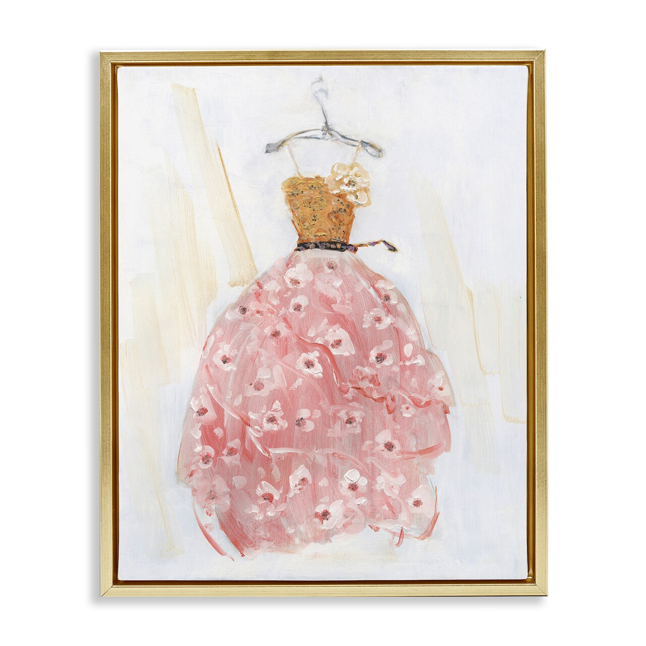 Stupell Industries Elegant & Sophisticated Pink Gown Floating Frame Design By Sally Swatland